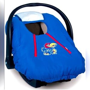 NCAA Kansas Jayhawks Cozy Carseat Carrier Cover.  New without tags. Weatherproof